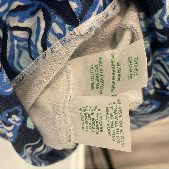 Lilly Pulitzer Harper Shift Conch Shell Pattern tropical blue Dress size XS - Picture 8 of 9